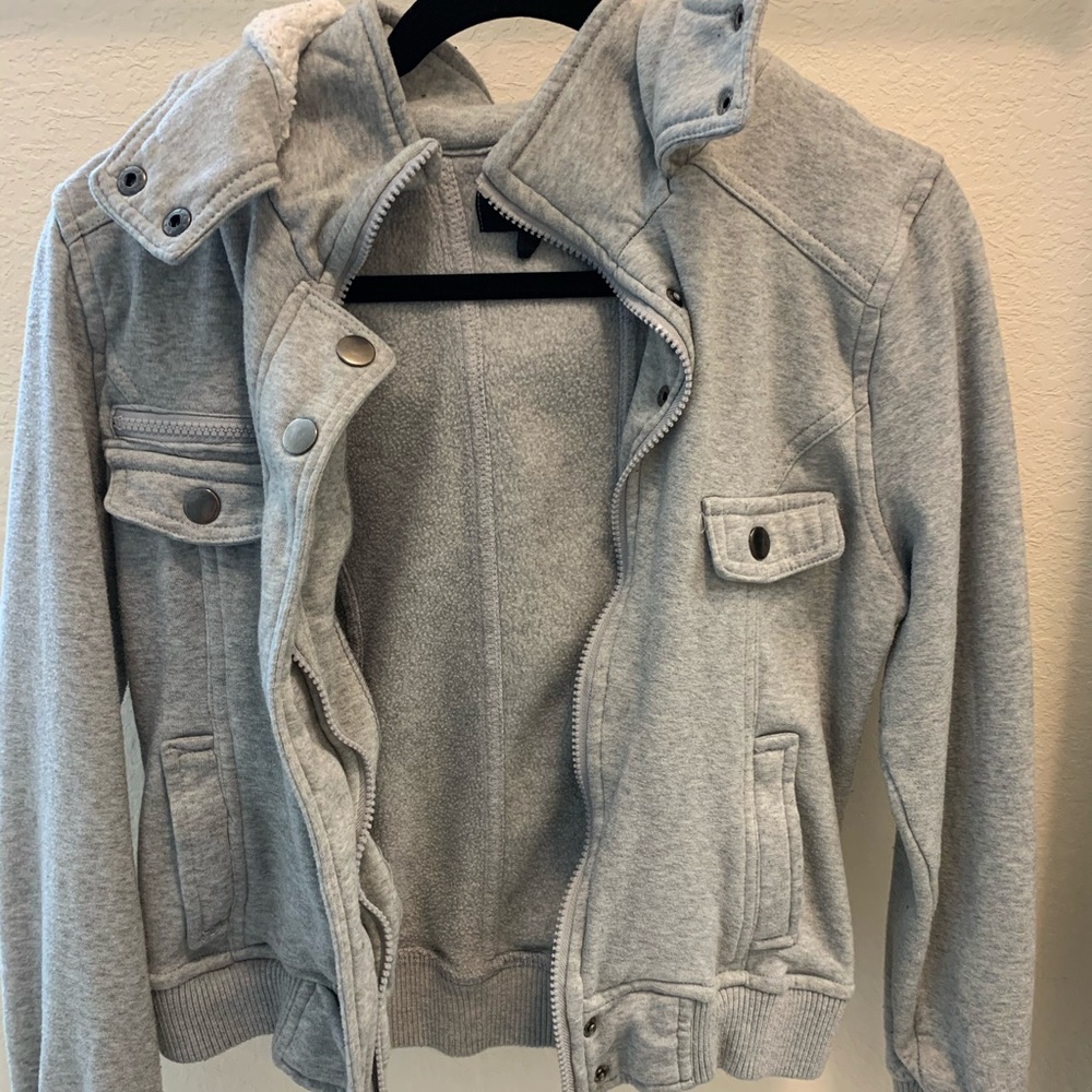Gray jacket size large comfy